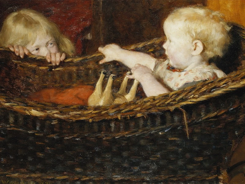 1855-Eric Theodor Werenskiold - Bambini che giocano (1891)